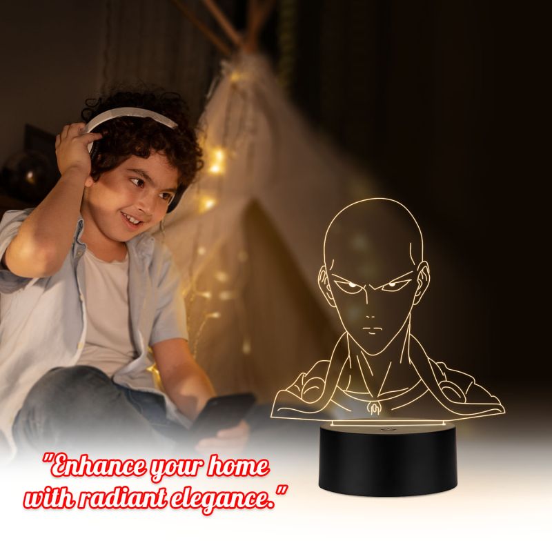 One Punch Man (Saitama) Night Lamp with Warm White Light